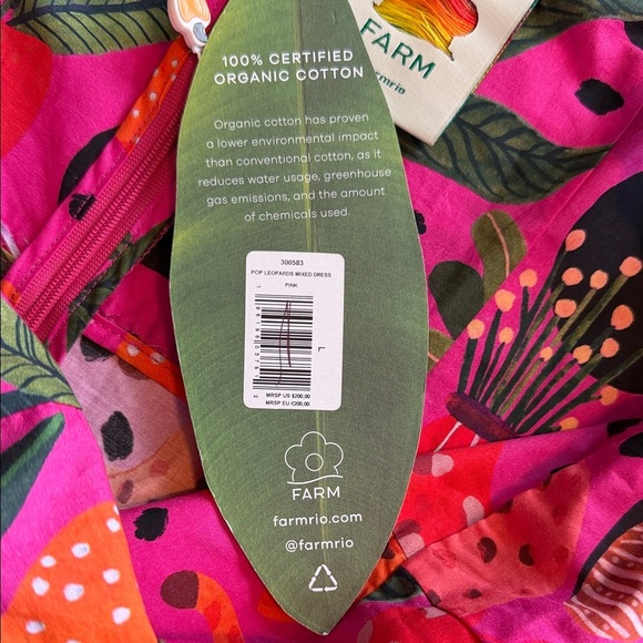 NWT FARM Rio Pop Leopards Print Maxi Dress Size Large Tiered Flowy Vacation - Picture 10 of 16